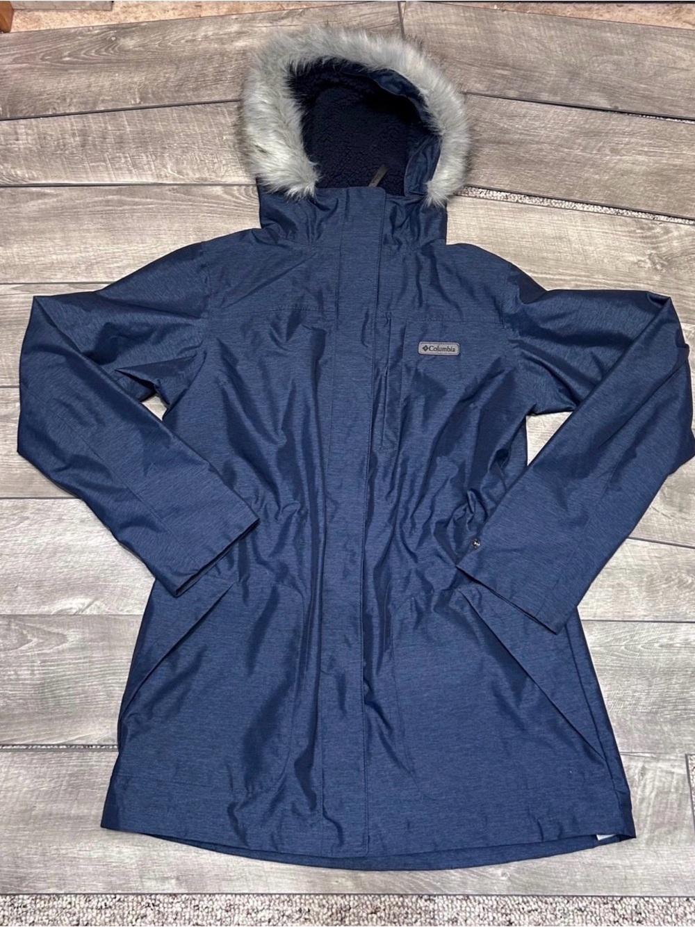 Columbia Suttle Beverly Mountain Blue Mid 3-in-1 Waterproof Jacket Size Large